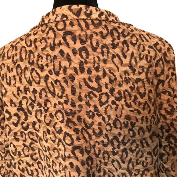 Coldwater Creek Reversible Blazer: Rust Brown Black Leopard Print Jacket Size S - Picture 9 of 16